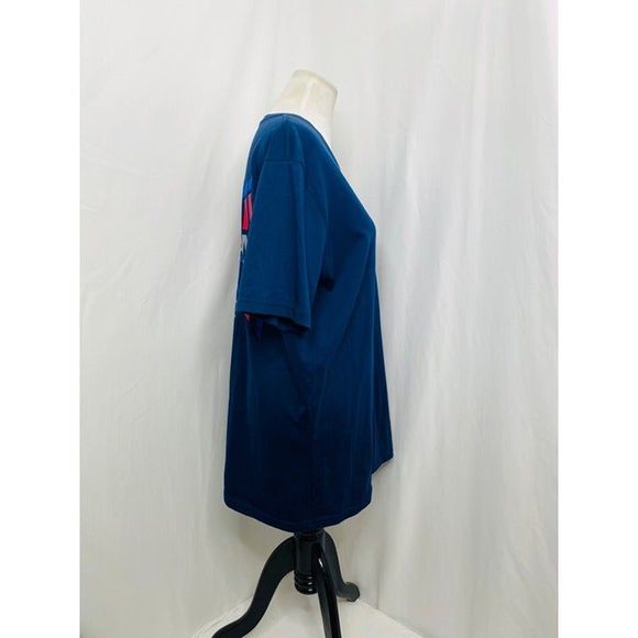 Under Armour Men’s Shirt Blue Short Sleeve Freedom Heat Gear Loose Fit Size XL - Picture 6 of 10